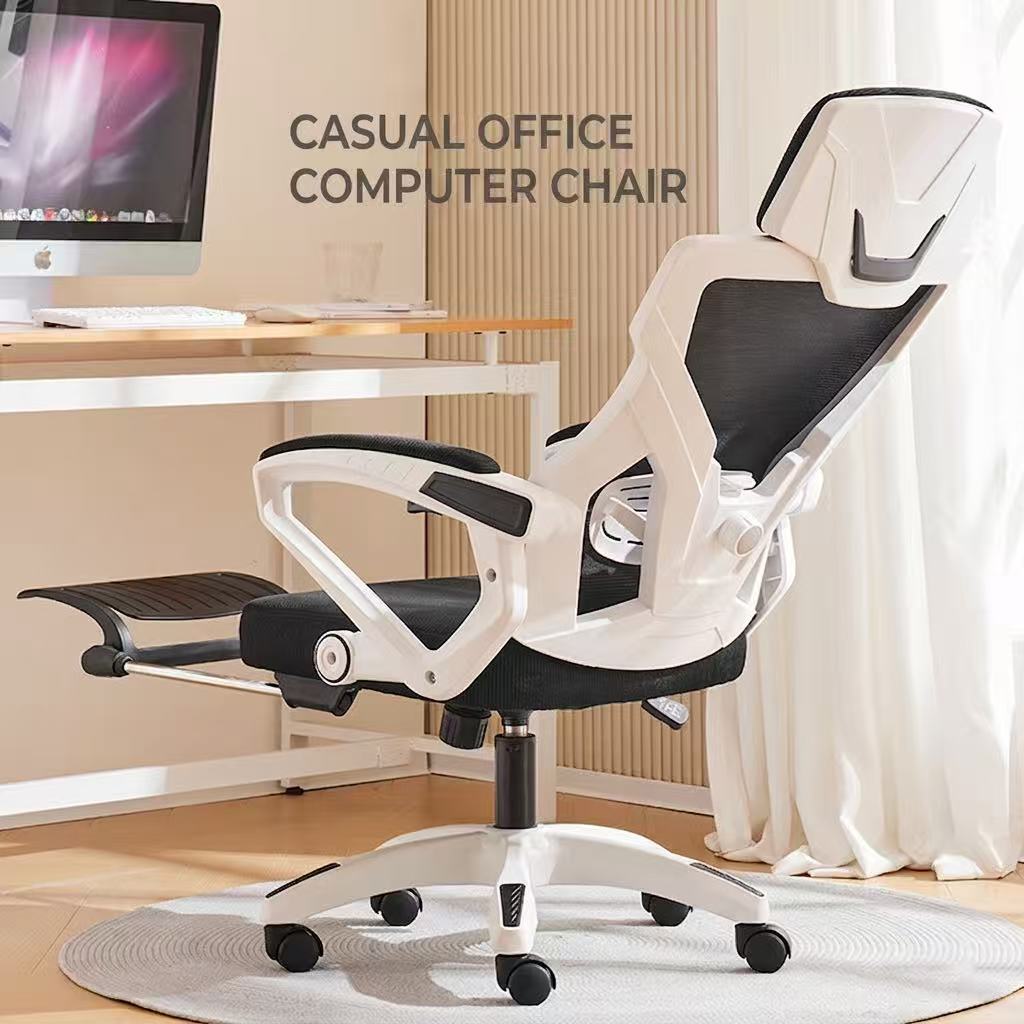 Gaming Desk With Hutch - 人間工学に基づいたゲーミングオフィスチェア、フットレスト付きハイバックリクライニングコンピュータチェア、調節可能なランバーサポート、回転式デスクチェア