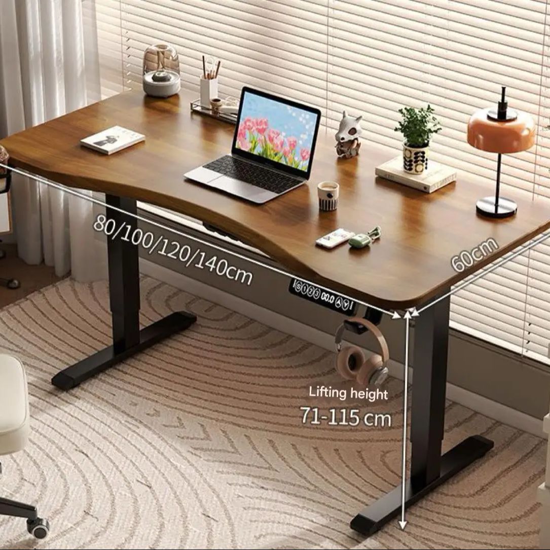 Gaming Desk With Hutch - 80/100/120/140cm高さ調節可能なオフィスコンピューターデスク、モーションスタディゲーミングテーブル、スタンディングデスク（家庭およびビジネス用）