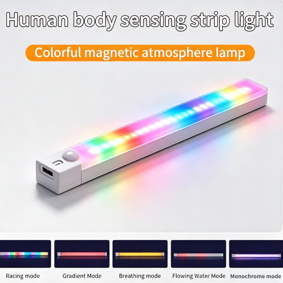 充電式RGB LEDデスクライト モーションセンサー磁気ライ - Gaming Desk With Hutch のレビューと価格