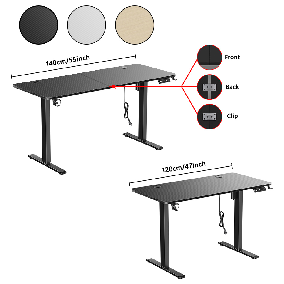 高さ調節可能な電動昇降式デスク、シットスタンドコンピューター - Gaming Desk With Hutch のレビューと価格