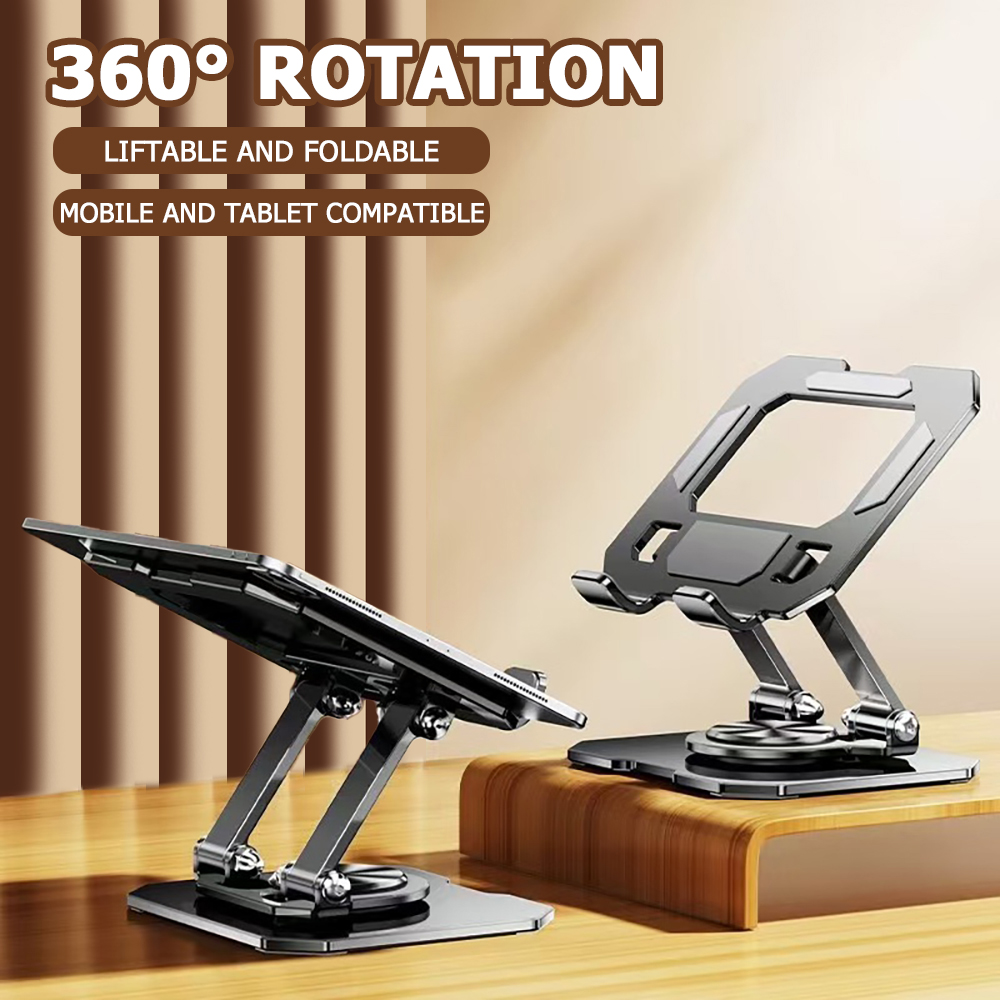 360度回転タブレット電話スタンド調節可能なデスクホルダー折 - Gaming Desk With Hutch のレビューと価格